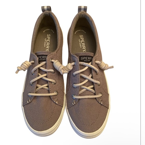 Sperry Women's Crest Vibe Sneakers in Grey, Size 7 - Picture 1 of 6